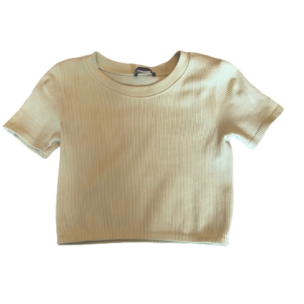 zara ribbed tee